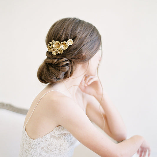 rose wedding hair combs