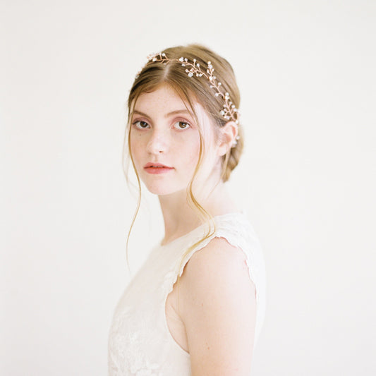 rose gold bridal headband