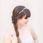 gold flower bridal tiara