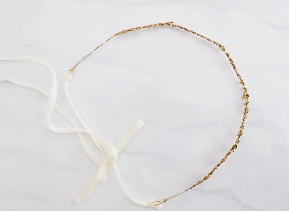 gold bridal crown