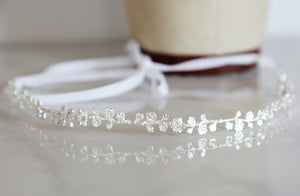 silver wedding crown