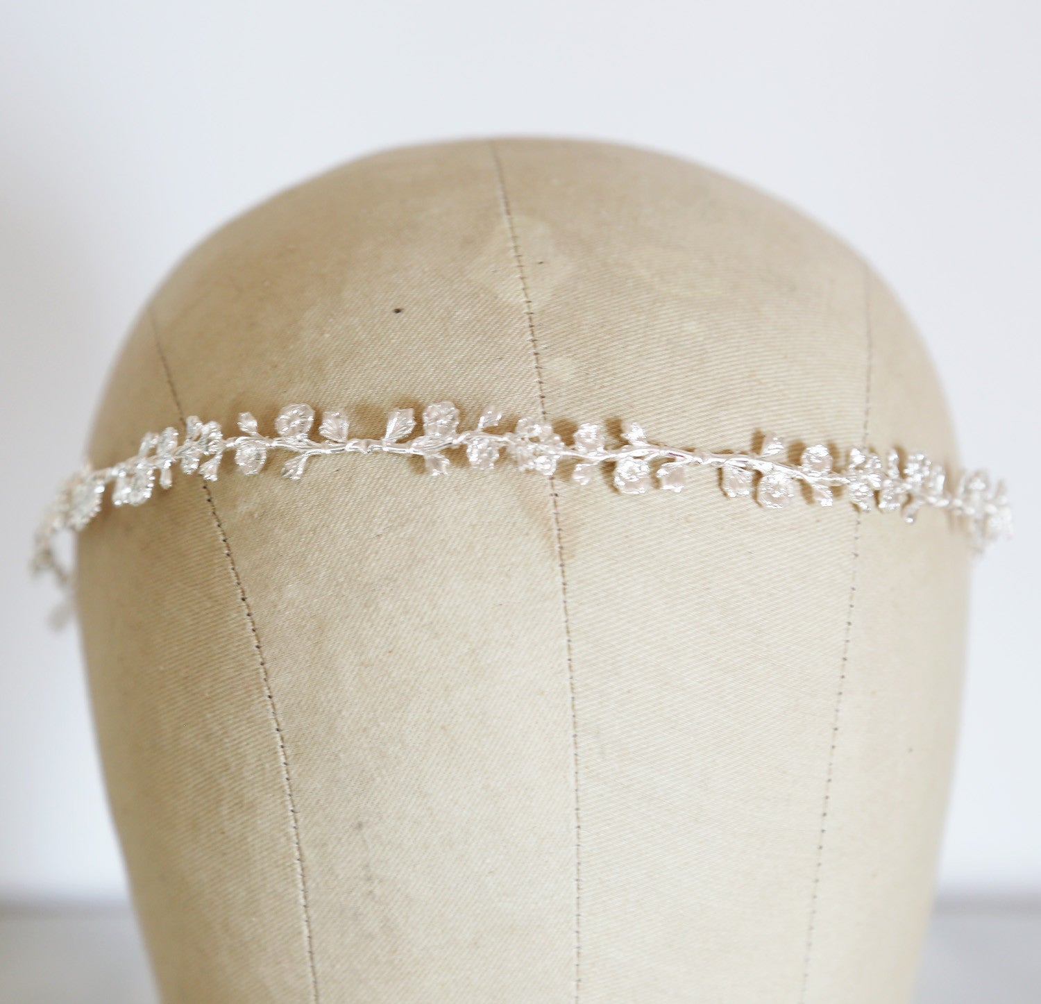 silver bridal crown