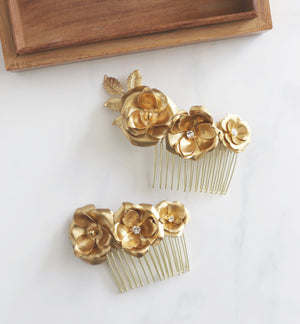 gold bridal hair accessories 