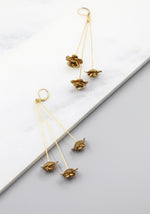 Golden Rosebud Bauble Earrings