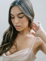 Golden Rosebud Bauble Earrings