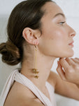 Golden Rosebud Bauble Earrings