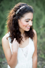 silver leaf headband
