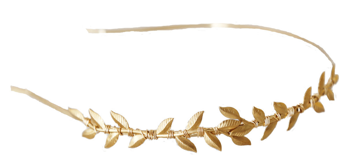 gold leaf headband