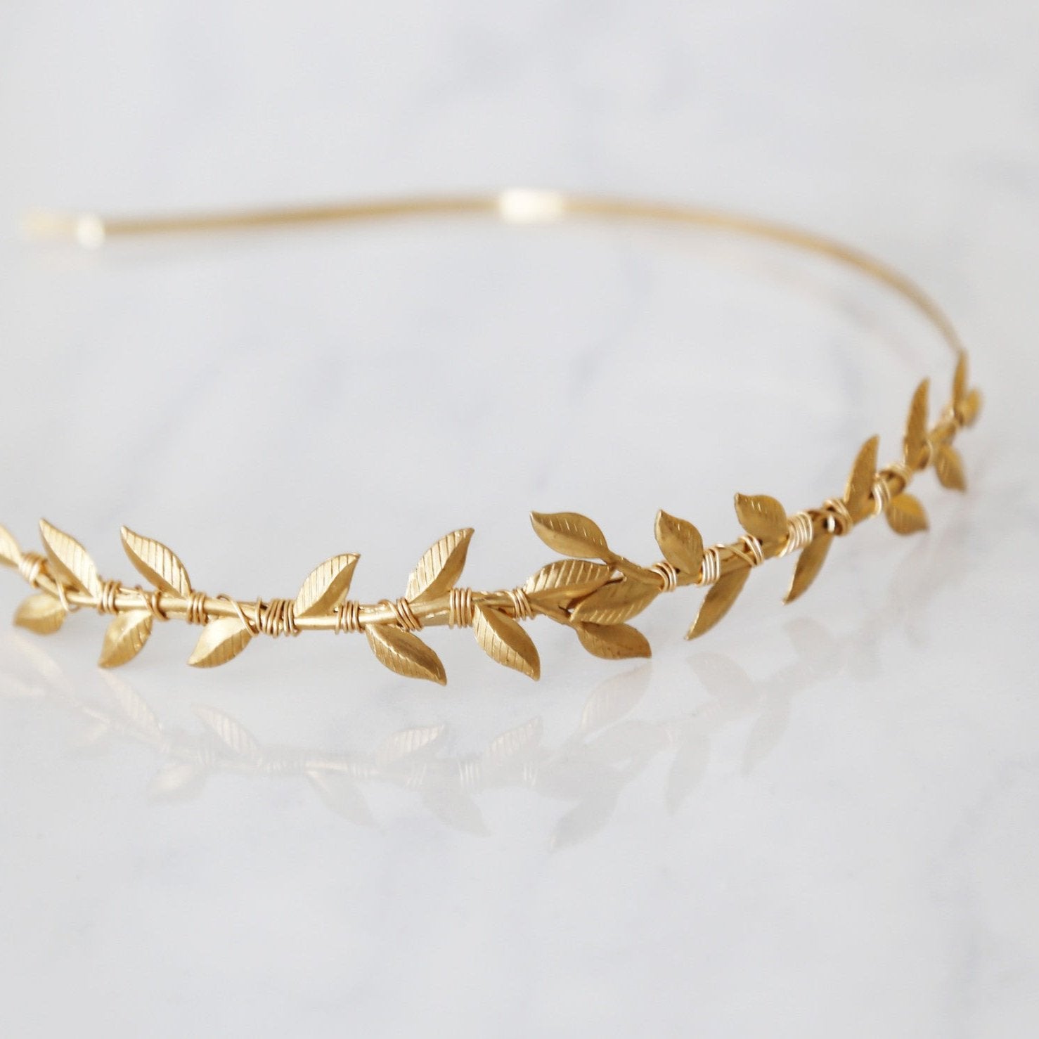 gold leaf headband