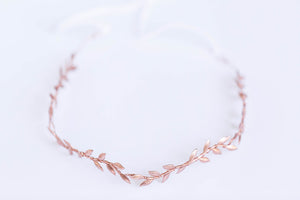 rose gold bridal headband