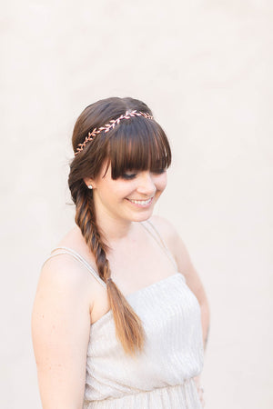 rose gold wedding crown