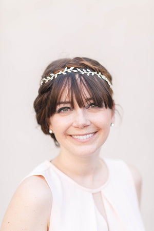 silver bridal crown