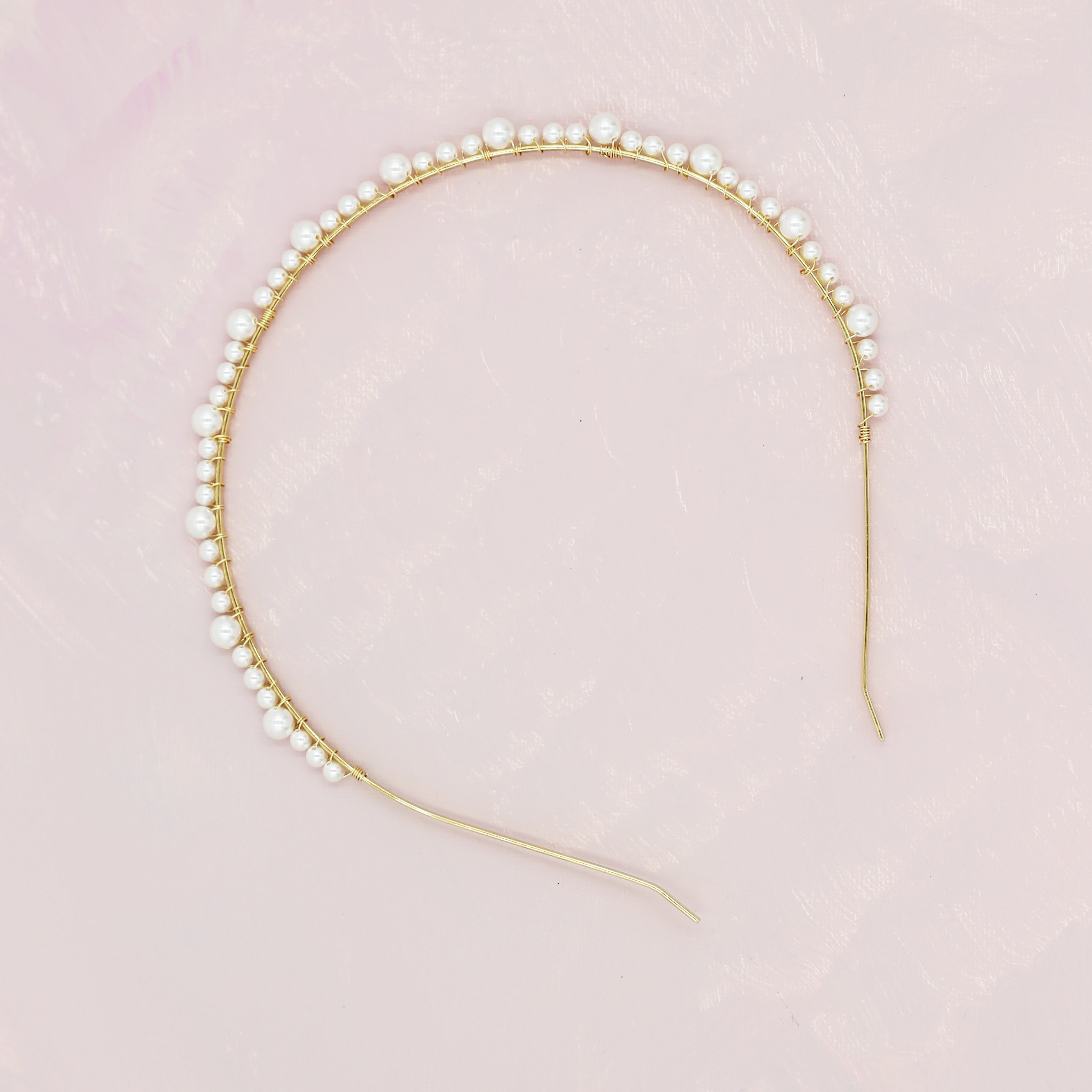 Simple Swarovski Pearl Headband - Hairpiece, Bridal, Head Piece, Hair Accessories, Pearls