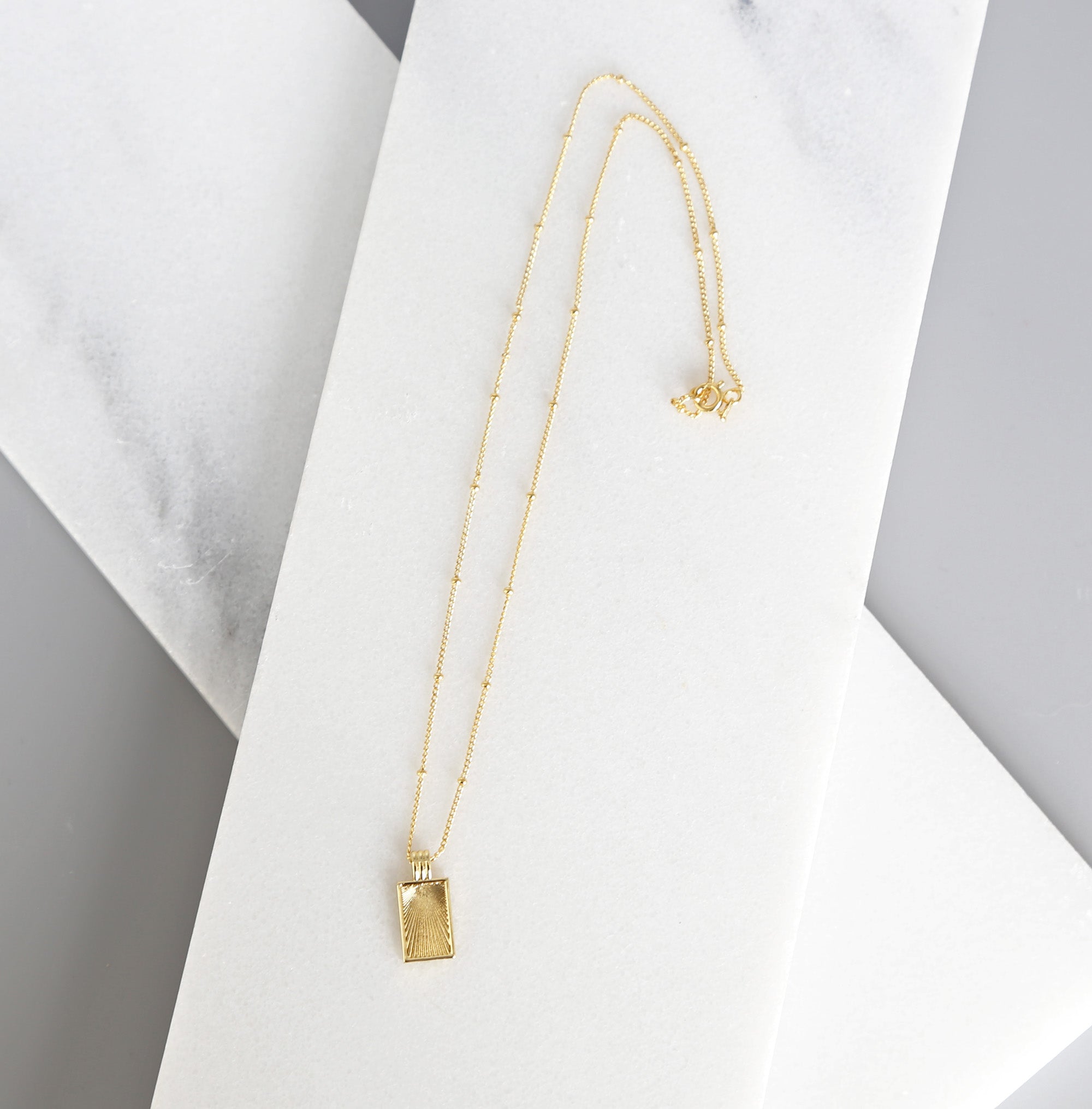 Dainty Chanel Charm Necklace - Gold