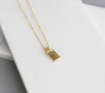 Sunrise Pendant Necklace, Gold Necklace, Tag Necklace, Dainty Gold Jewelry, Celestial, Gold Chain, Luminous Collection