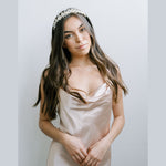 Sparkling Pearl Tiara Headband, Crown, Hairpiece, Wedding Accessory, Bridal, Gold Wedding Head Piece, Hair Accessories, Headband