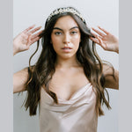 Sparkling Pearl Tiara Headband, Crown, Hairpiece, Wedding Accessory, Bridal, Gold Wedding Head Piece, Hair Accessories, Headband