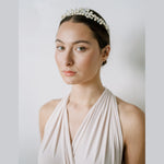 Sparkling Pearl Tiara Headband, Crown, Hairpiece, Wedding Accessory, Bridal, Gold Wedding Head Piece, Hair Accessories, Headband