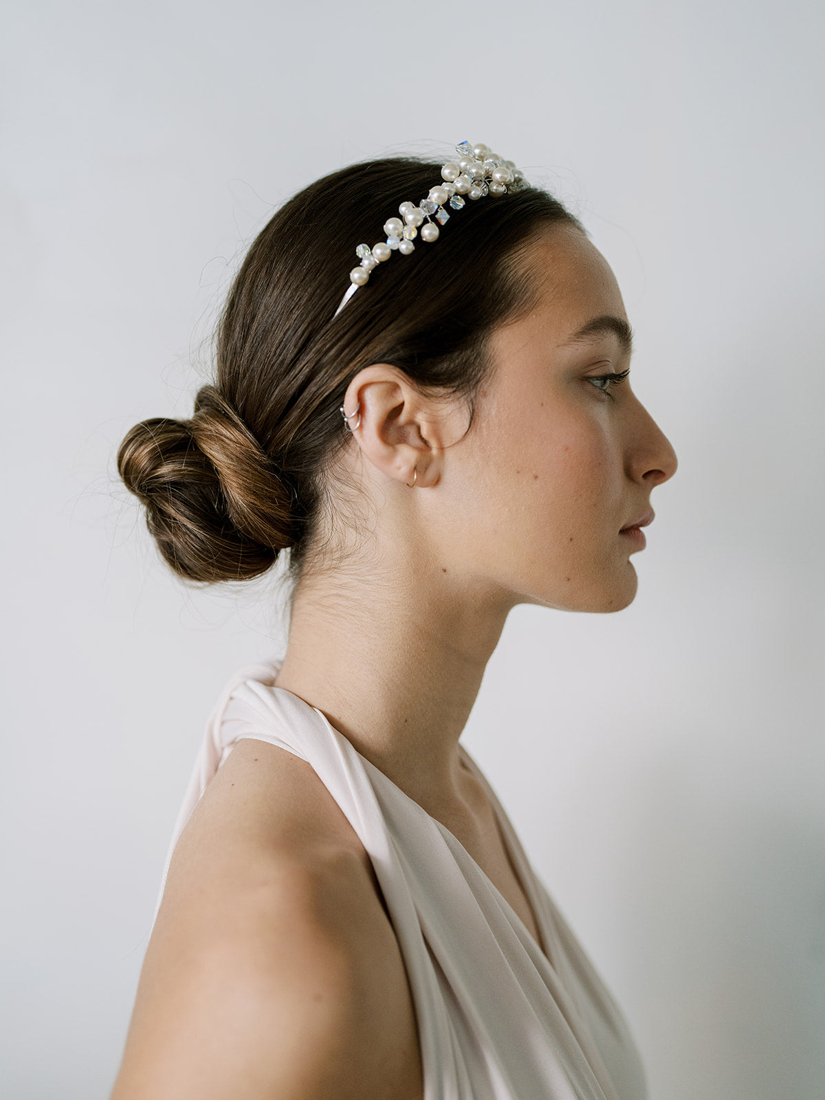 Sparkling Pearl Tiara Headband, Crown, Hairpiece, Wedding Accessory, Bridal, Gold Wedding Head Piece, Hair Accessories, Headband
