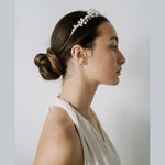 Sparkling Pearl Tiara Headband, Crown, Hairpiece, Wedding Accessory, Bridal, Gold Wedding Head Piece, Hair Accessories, Headband