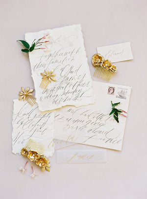 gold bridal hair accessories 
