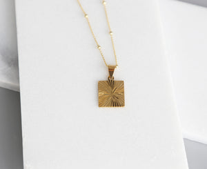 Gold Star Celestial Pendant Necklace, Gold Necklace, Dainty Gold Jewelry, Celestial, Gold Chain, Luminous Collection