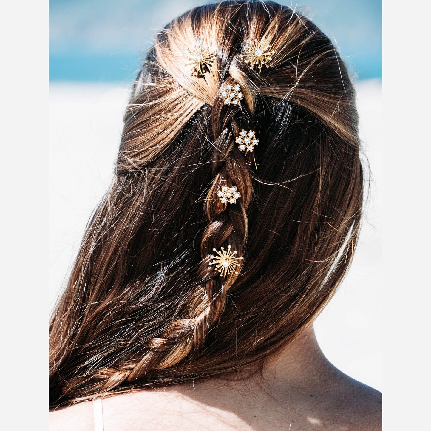 Cluster Flower Swarovski Hairpins - Set of Three