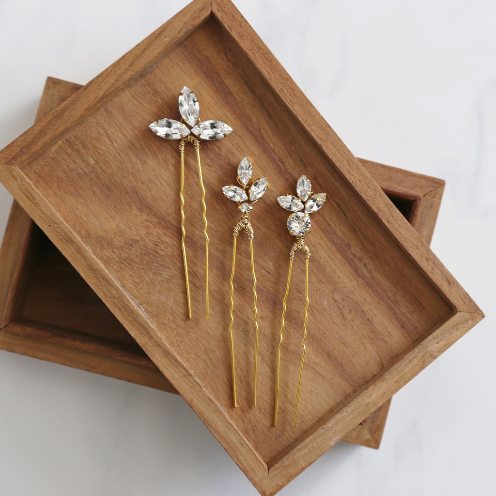 swarovski hair pins