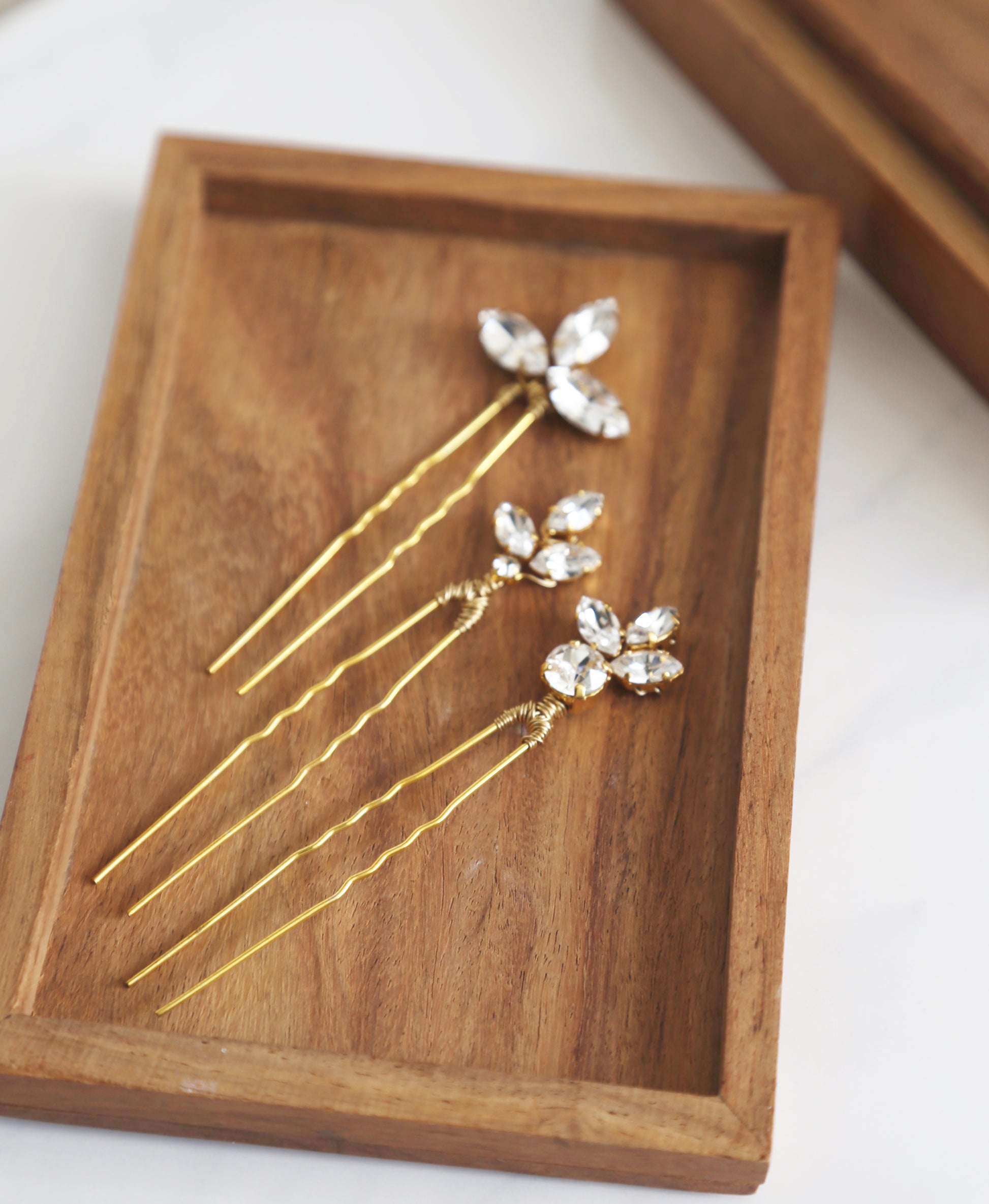 swarovski crystal hair pins