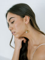 Crystal Bauble Hoop Statement Earrings, gold earrings, teardrop, Swarovski, bridal earrings