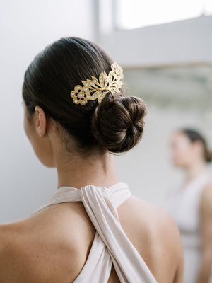 WFD Vintage Inspired Swarovski Crystal Bridal Flower Hair Comb