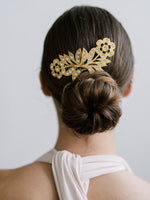 Sparkling Flower Comb, Swarovski, Hairpiece, Wedding Accessory, Bridal, Hair Clip, Hair Accessories, Bridal Head Piece, Gold Comb