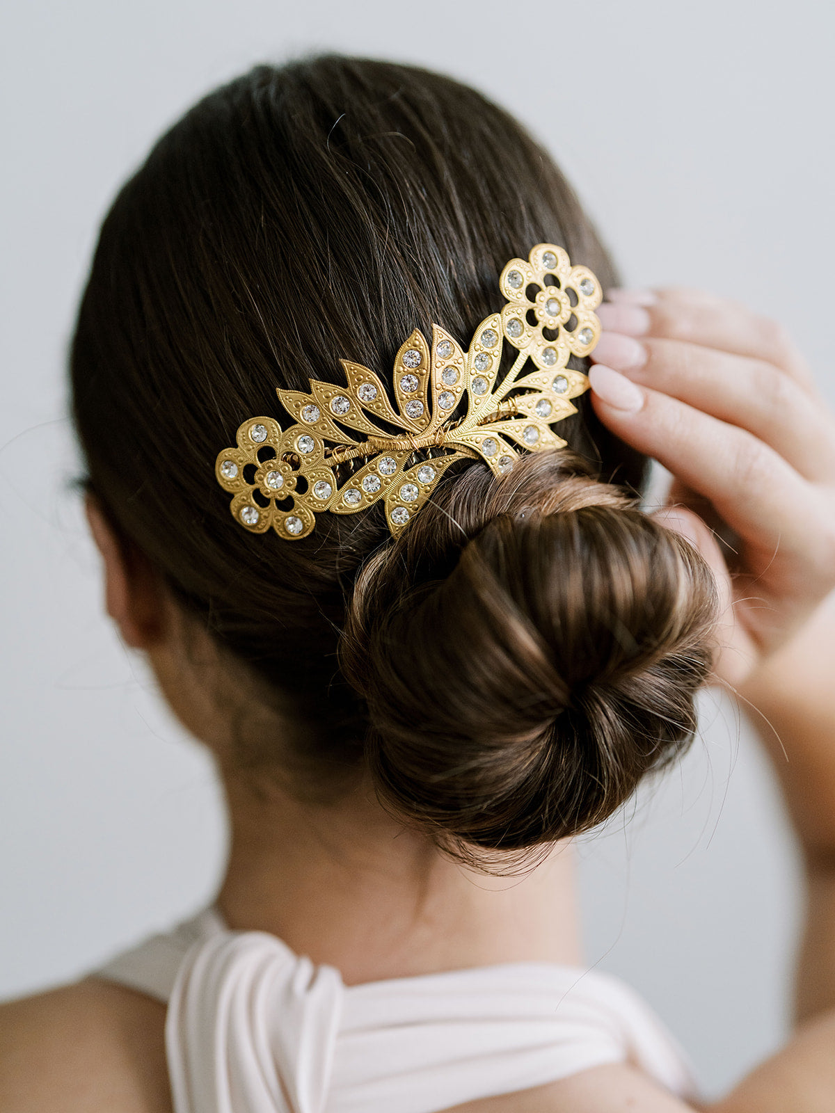 WFD Vintage Inspired Swarovski Crystal Bridal Flower Hair Comb