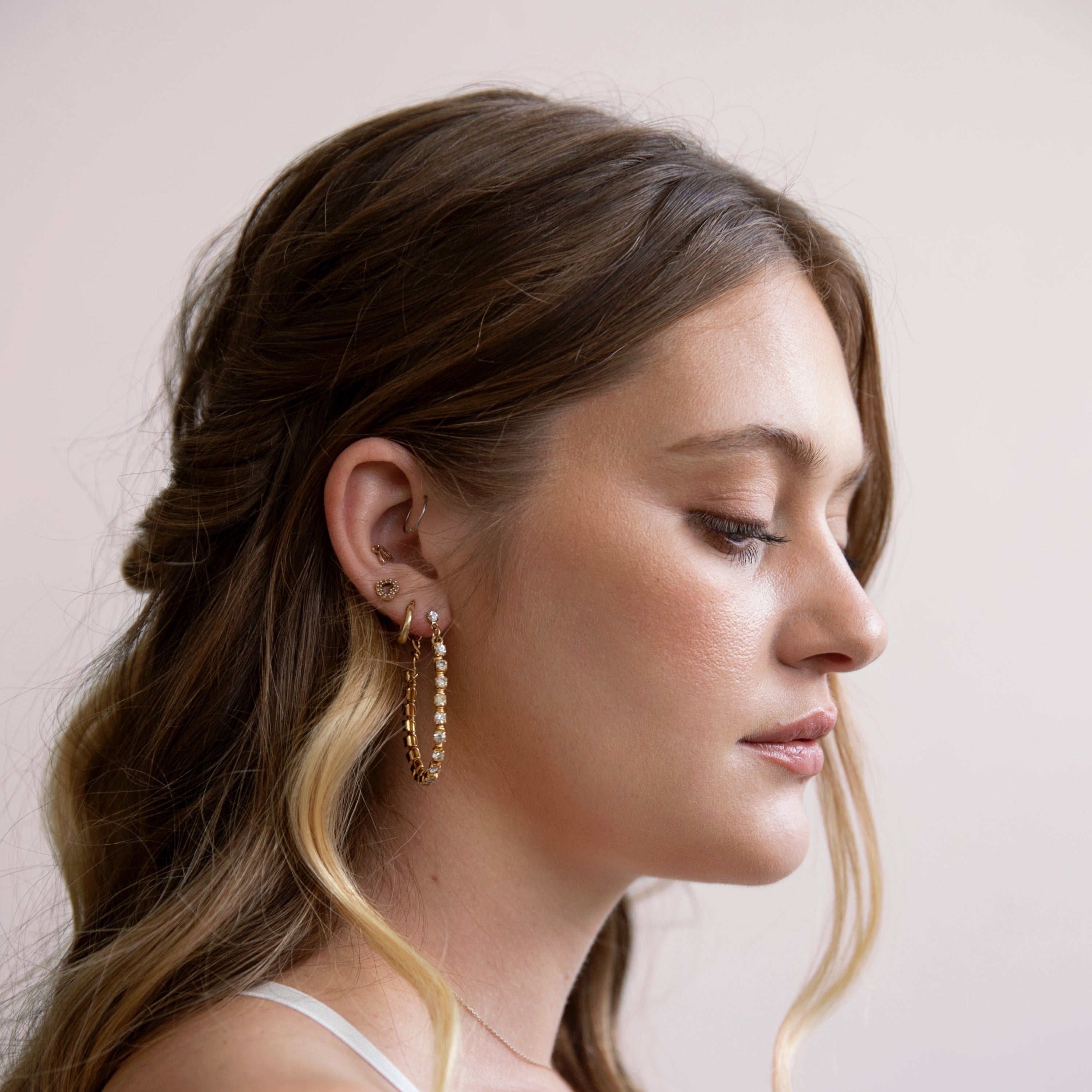 Bette - Swarovski Infinity Hoop Statement Earrings