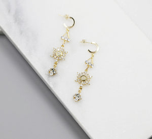 Golden + Sparkling Cascading Earrings
