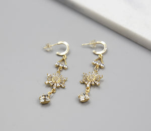 Golden + Sparkling Cascading Earrings