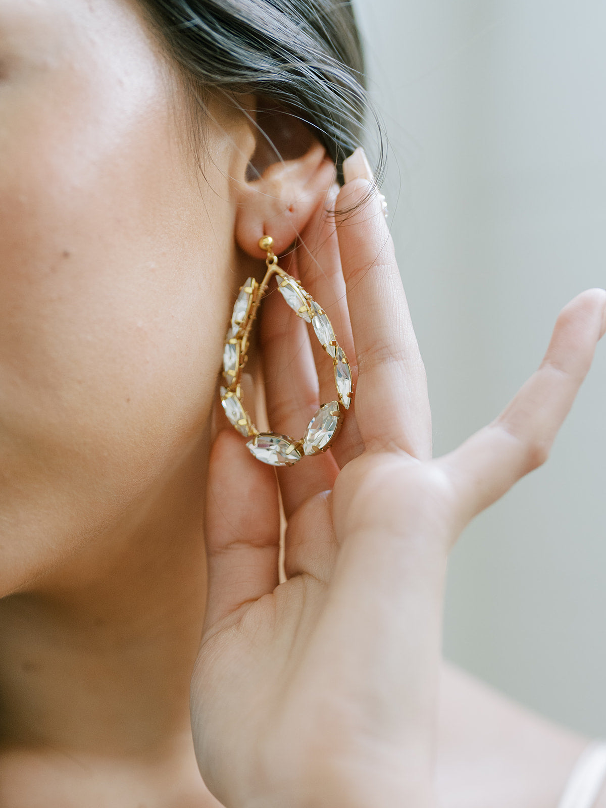 Sparkling Crystal Teardrop Statement Earrings, gold earrings, teardrop, Swarovski, bridal earrings