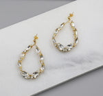 Sparkling Crystal Teardrop Statement Earrings, gold earrings, teardrop, Swarovski, bridal earrings