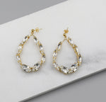 Sparkling Crystal Teardrop Statement Earrings, gold earrings, teardrop, Swarovski, bridal earrings