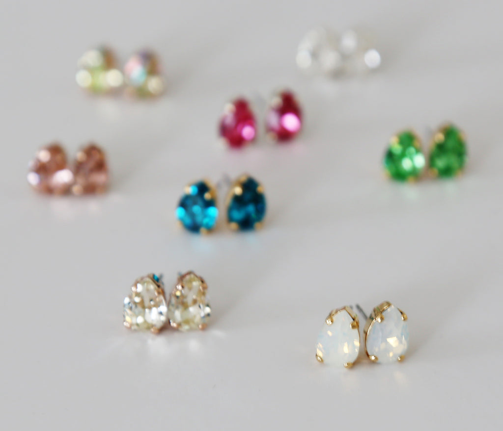 teardrop swarovski earrings