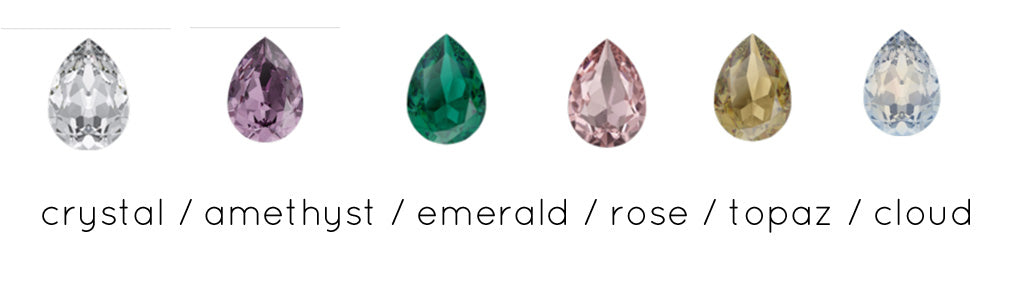 Teardrop Sparkling Swarovski Crystal Stud Earrings