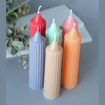 Lined Textured Pillar Candles