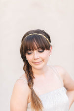 wedding crown headband gold