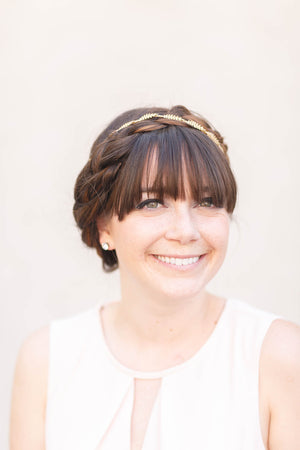 gold bridal crown
