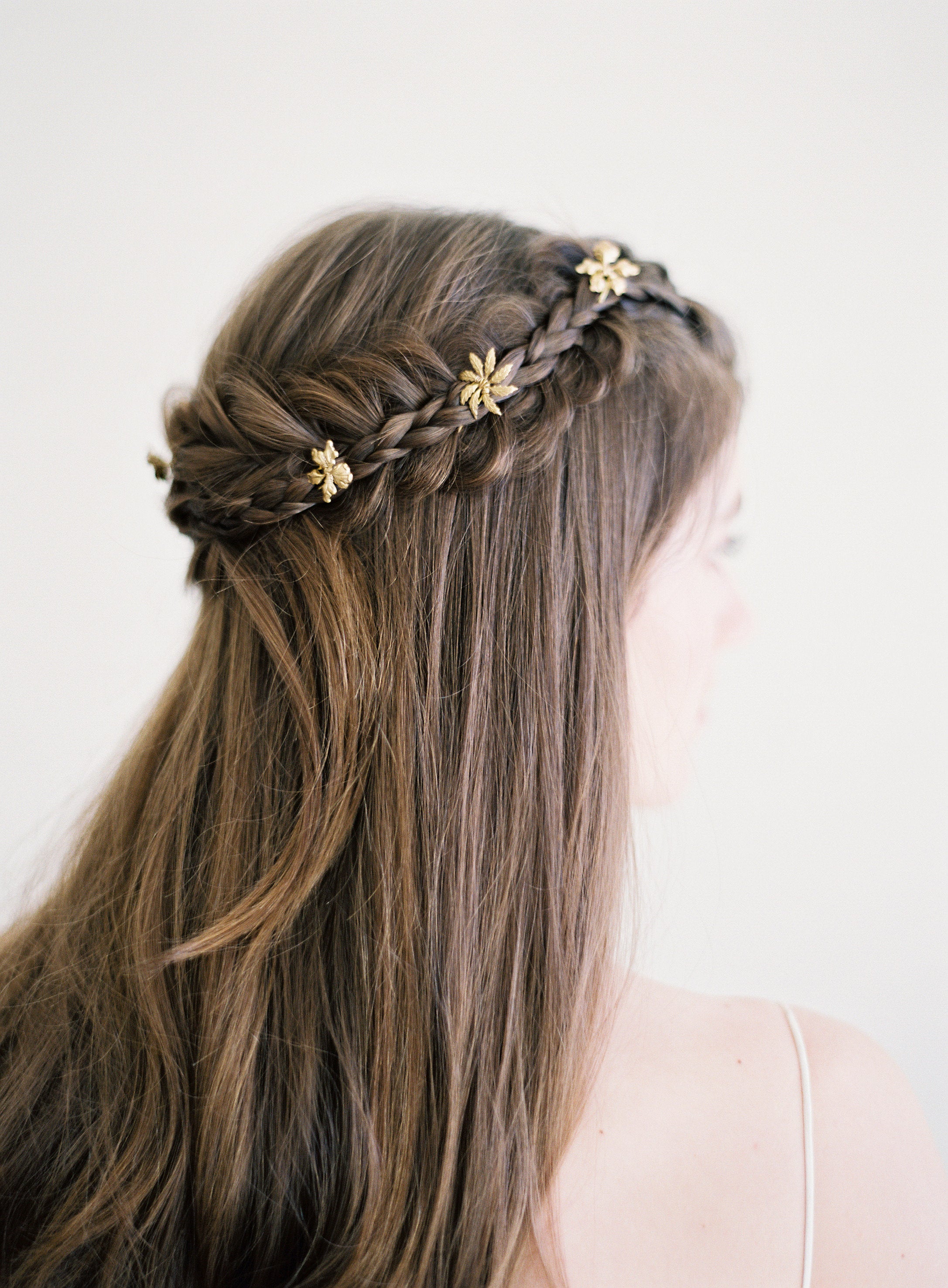 gold wedding hair pins