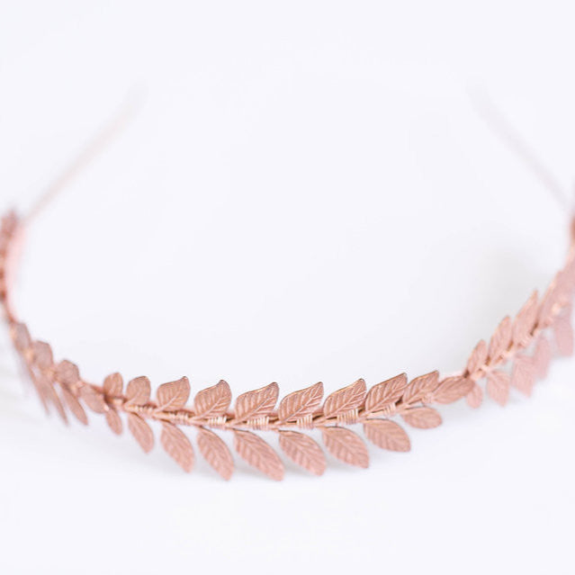 rose gold bridal headband