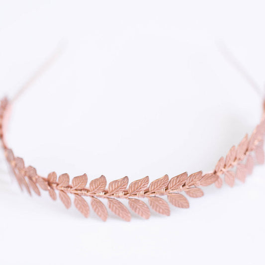 rose gold bridal headband