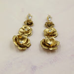 Triple Rose Statement Earrings