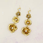 Triple Rose Statement Earrings