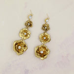 Triple Rose Statement Earrings